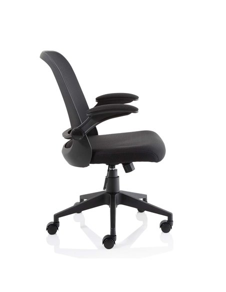 Dynamic Crew Task Operator Bespoke Fabric Seat Tabasco Orange Mesh Office Chair With Folding Arms KCUP2022 - pic 80377 | FastDaddyshop