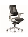 Dynamic Zure Executive Office Chair White Shell Charcoal Mesh With Arms EX000111