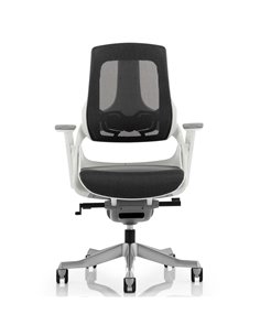 Dynamic Zure Executive Office Chair White Shell Charcoal Mesh With Arms EX000111 2