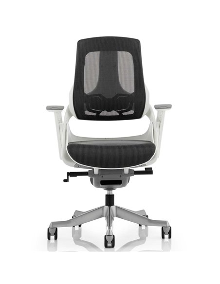 Dynamic Zure Executive Office Chair White Shell Charcoal Mesh With Arms EX000111 - pic 80395 | FastDaddyshop
