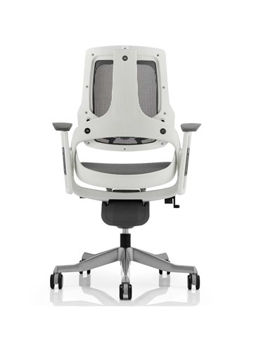 Dynamic Zure Executive Office Chair White Shell Charcoal Mesh With Arms EX000111