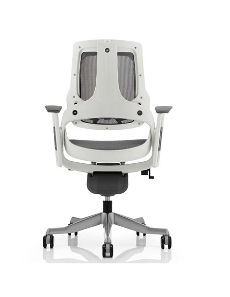 Dynamic Zure Executive Office Chair White Shell Charcoal Mesh With Arms EX000111 - pic 80397 | FastDaddyshop