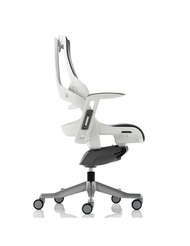 Dynamic Zure Executive Office Chair White Shell Charcoal Mesh With Arms EX000111
