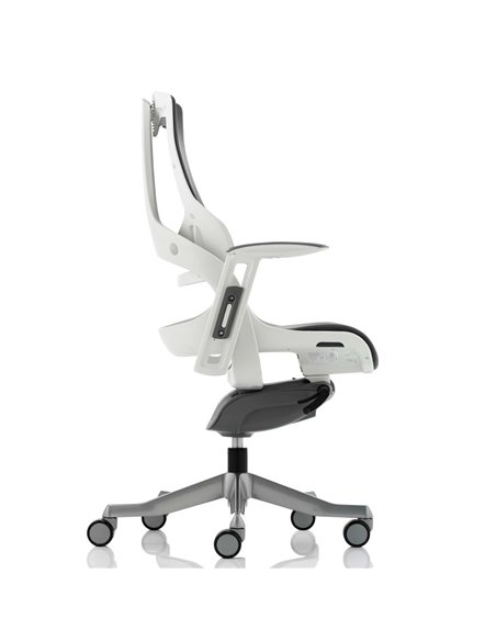 Dynamic Zure Executive Office Chair White Shell Charcoal Mesh With Arms EX000111 - pic 80398 | FastDaddyshop