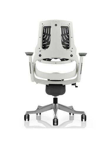 Dynamic Zure Executive Office Chair White Shell Elastomer Gel Grey With Arms EX000112