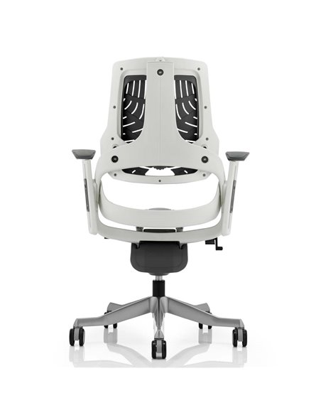 Dynamic Zure Executive Office Chair White Shell Elastomer Gel Grey With Arms EX000112 - pic 80402 | FastDaddyshop