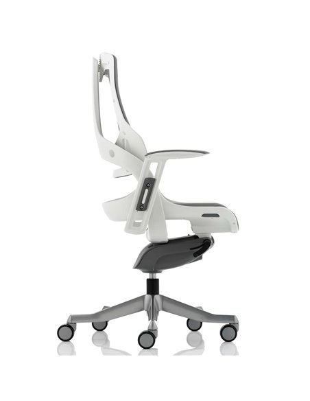 Dynamic Zure Executive Office Chair White Shell Elastomer Gel Grey With Arms EX000112 - pic 80403 | FastDaddyshop