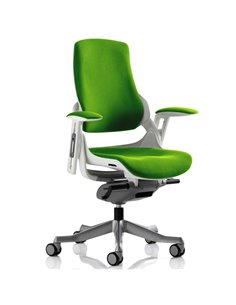 Dynamic Zure Office Chair White Shell  Fully Bespoke Colour Myrrh Green KCUP0690
