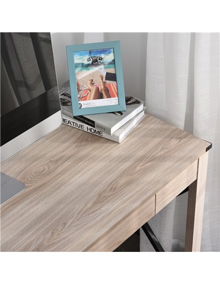 HOMCOM Computer Desk Writing Table with Drawer Home Office Workstation Large Tabletop 112Lx51Wx76Hcm - pic 8050 | FastDaddyshop
