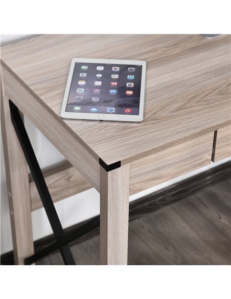 HOMCOM Computer Desk Writing Table with Drawer Home Office Workstation Large Tabletop 112Lx51Wx76Hcm - pic 8053 | FastDaddyshop