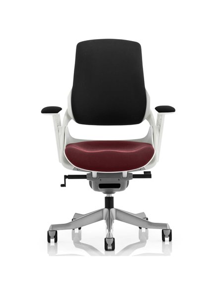 Dynamic Zure Office Chair White Shell  Black Fabric Back Bespoke Colour Seat Ginseng Chilli KCUP0702 - pic 80537 | FastDaddyshop