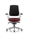 Dynamic Zure Office Chair White Shell  Black Fabric Back Bespoke Colour Seat Ginseng Chilli KCUP0702