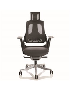 Dynamic Zure Executive Office Chair Black Shell Charcoal Mesh And Headrest KCUP1281 2