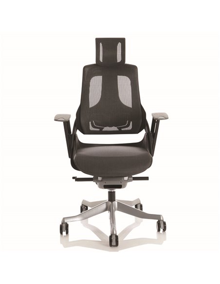 Dynamic Zure Executive Office Chair Black Shell Charcoal Mesh And Headrest KCUP1281 - pic 80559 | FastDaddyshop