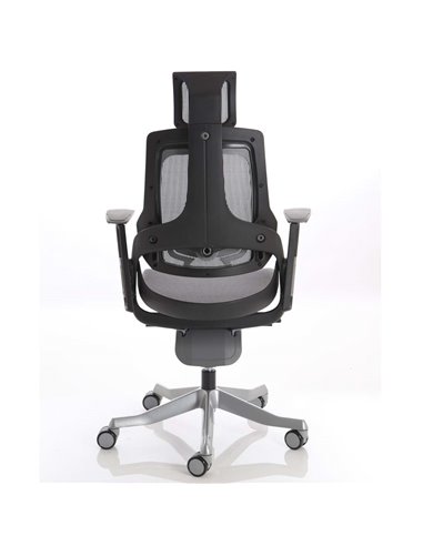 Dynamic Zure Executive Office Chair Black Shell Charcoal Mesh And Headrest KCUP1281