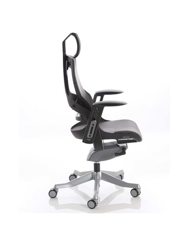 Dynamic Zure Executive Office Chair Black Shell Charcoal Mesh And Headrest KCUP1281