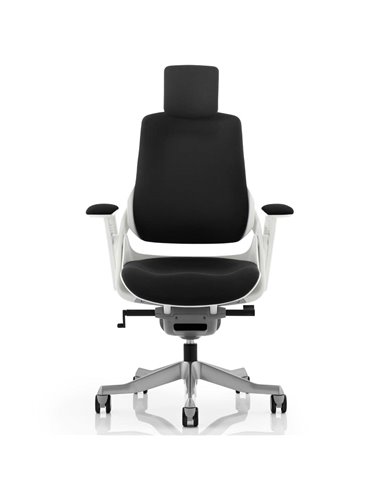 Dynamic Zure Office Chair White Shell  With Headrest Fully Bespoke Colour Ginseng Chilli KCUP1283