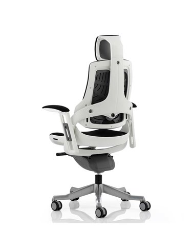 Dynamic Zure Office Chair White Shell  With Headrest Fully Bespoke Colour Ginseng Chilli KCUP1283