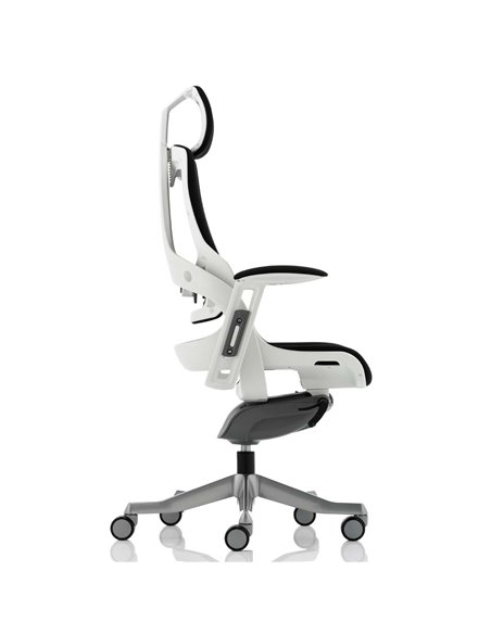 Dynamic Zure Office Chair White Shell  With Headrest Fully Bespoke Colour Maringa Teal KCUP1286 - pic 80597 | FastDaddyshop