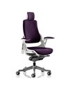 Dynamic Zure Office Chair White Shell  With Headrest Fully Bespoke Colour Tansy Purple KCUP1287