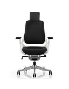 Dynamic Zure Office Chair White Shell  With Headrest Fully Bespoke Colour Stevia Blue KCUP1288 2