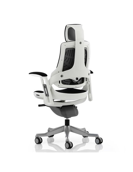 Dynamic Zure Office Chair White Shell  With Headrest Fully Bespoke Colour Senna Yellow KCUP1289 - pic 80616 | FastDaddyshop