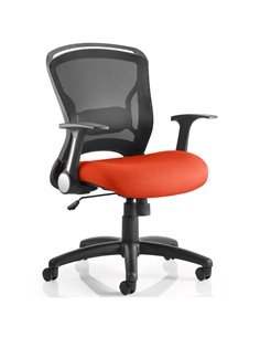 Dynamic Zeus Task Operator Office Chair Bespoke Colour Seat Tabasco Orange KCUP0708