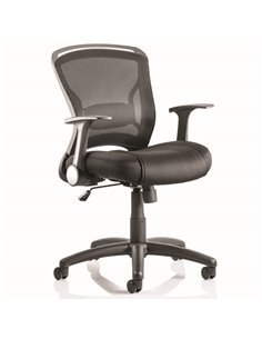 Dynamic Zeus Task Operator Office Chair Black Fabric Black Mesh Back With Arms OP000140