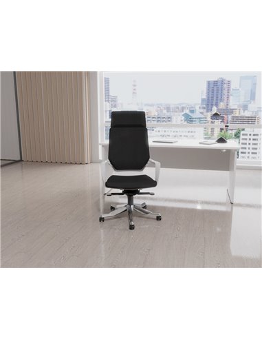 Dynamic Xenon Executive Office Chair High Back Black Fabric With Headrest KC0226