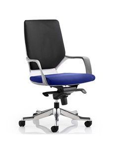 Dynamic Xenon Executive Office Chair Medium Back Bespoke Colour Seat Stevia Blue KCUP0619