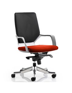 Dynamic Xenon Executive Office Chair Medium Back Bespoke Colour Seat Tabasco Orange KCUP0620