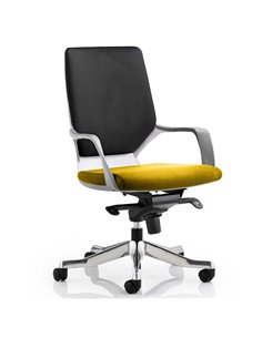 Dynamic Xenon Executive Office Chair Medium Back Bespoke Colour Seat Senna Yellow KCUP0621