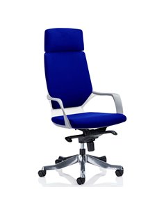 Dynamic Xenon Executive Office Chair High Back With Headrest Fully Bespoke Colour Stevia Blue KCUP1180