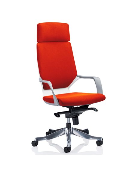 Dynamic Xenon Executive Office Chair High Back With Headrest Fully Bespoke Colour Tabasco Orange KCUP1181 - pic 80693 | FastDaddyshop
