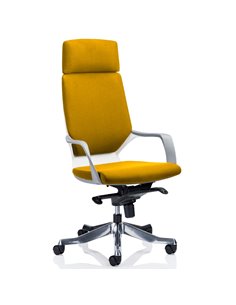 Dynamic Xenon Executive Office Chair High Back With Headrest Fully Bespoke Colour Senna Yellow KCUP1182