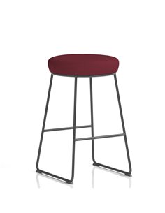 Dynamic Turin Stool Black Frame Bespoke Ginseng Chilli Seat Pad KCUP2146