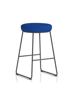 Dynamic Turin Stool Black Frame Bespoke Stevia Blue Seat Pad KCUP2150