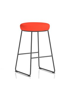 Dynamic Turin Stool Black Frame Bespoke Tabasco Orange Seat Pad KCUP2151