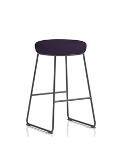 Dynamic Turin Stool Black Frame Bespoke Tansy Purple Seat Pad KCUP2152