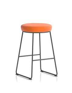Dynamic Turin Stool Black Frame Mustard Seat Pad OP000329