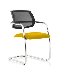 Dynamic Swift Cantilever Visitor Chair Bespoke Colour Senna Yellow KCUP1632