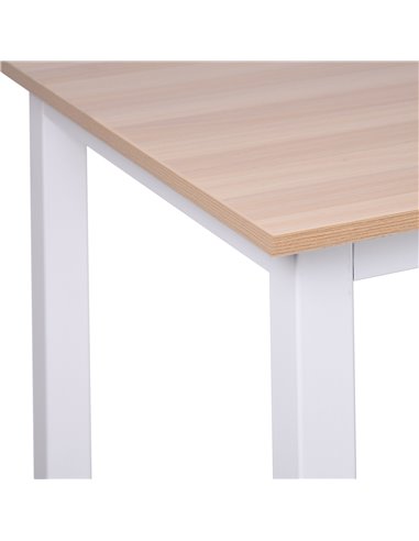 HOMCOM Computer Desk PC Writing Table Home Office Workstation Adjustable Feet Stable Work Study w/ Metal Frame Oak White