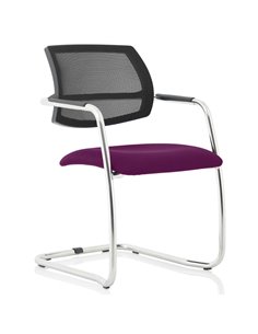 Dynamic Swift Cantilever Visitor Chair Bespoke Colour Tansy Purple KCUP1635