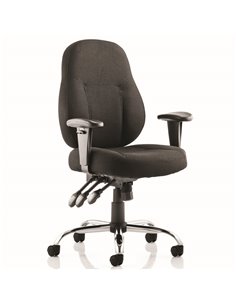 Dynamic Storm Task Operator Chair Black Fabric With Arms OP000127