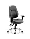 Dynamic Storm Task Operator Chair Black Soft Bonded Leather With Arms OP000129