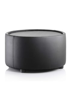 Dynamic Neo Reception Round Table Black Leather BR000096