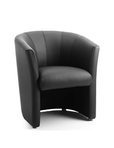 Dynamic Neo Visitor Chair Single Tub Black Leather BR000100
