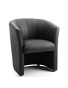 Dynamic Neo Visitor Chair Single Tub Black Leather BR000100