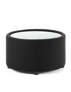 Dynamic Neo Reception Round Table Black Fabric with Glass Top BR000313