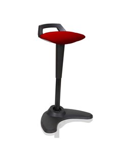Dynamic Spry Office Stool Black Frame Bespoke Colour Seat Bergamot Cherry KCUP1202